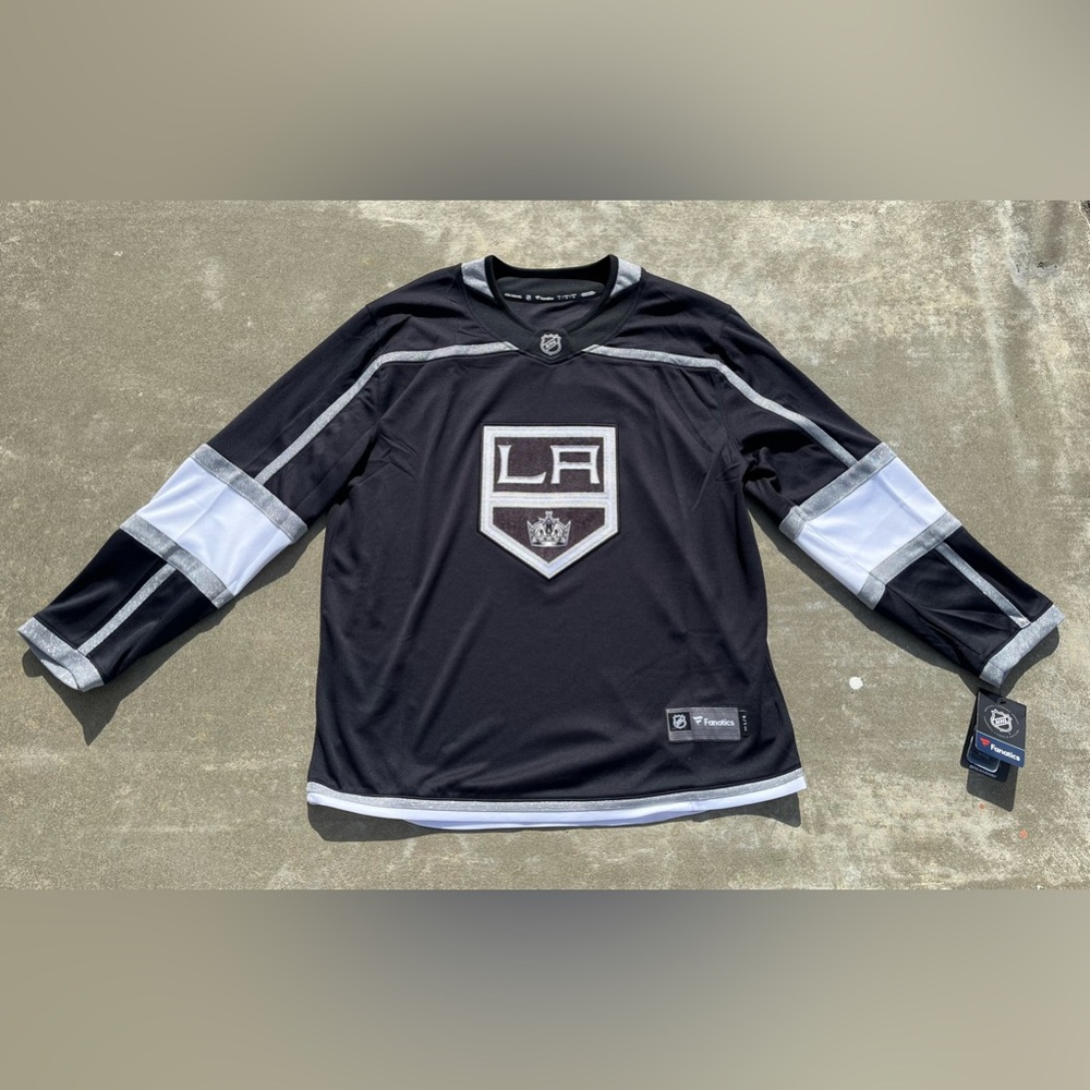 NWT LA Kings Fanatics Home Black Breakaway Jersey Blank Back
